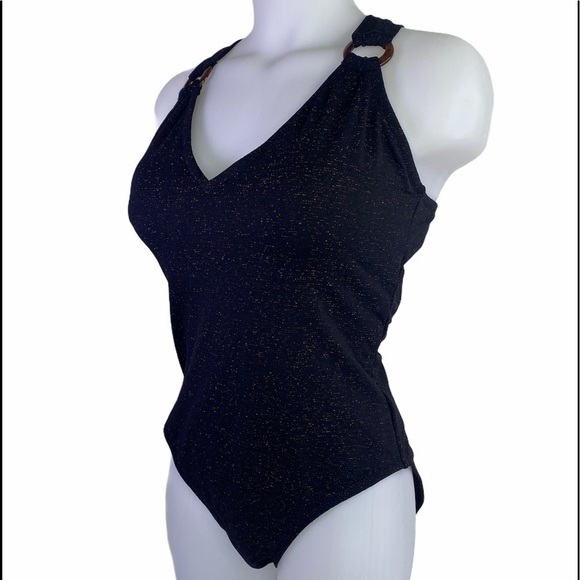 JESSICA Simpson Black Shimmering 1 Piece Swimsuit - Picture 6 of 16